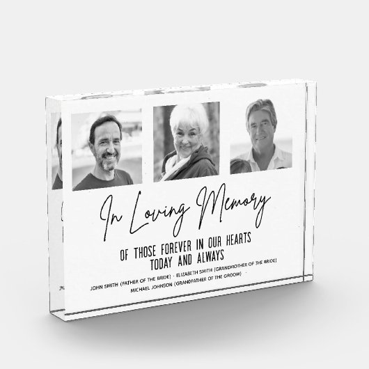 愛する記憶カスタムの中で3結婚写真 フォトブロック (左)