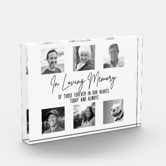 愛する記憶カスタムの中で6写真の結婚記念碑 フォトブロック (左)