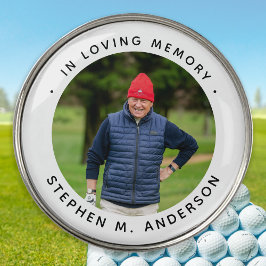 愛する記憶シンプルのカスタムPhoto Golfer Memorial ゴルフボールマーカー