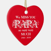 愛する記憶パパパーソナライズされたクリスマス飾り セラミックオーナメント (右)