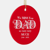 愛する記憶パーソナライズされたパパ記念オーナメント セラミックオーナメント (右)
