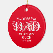愛する記憶パーソナライズされたパパ記念オーナメント セラミックオーナメント (左)