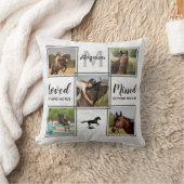 愛する記憶パーソナライズされた写真馬記念 クッション (ブランケット)