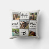 愛する記憶パーソナライズされた写真馬記念 クッション (裏面)