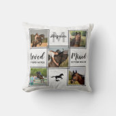 愛する記憶パーソナライズされた写真馬記念 クッション (正面)