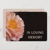 愛する記憶ピンク牡丹招待状 招待状 (正面/裏面)