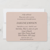 愛する記憶ピンク牡丹招待状 招待状 (裏面)