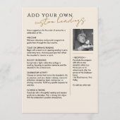 愛する記憶モダンの中2-Photo記念エレガント プログラム (裏面)