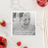 愛する記憶モダンハートエレガント記念碑 スタンダードカクテルナプキン (インサイチュ)