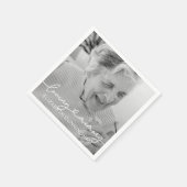 愛する記憶モダンハートエレガント記念碑 スタンダードカクテルナプキン (角)