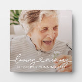 愛する記憶モダンハートエレガント記念碑 フォトプラーク (正面)