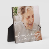 愛する記憶モダンハートエレガント記念碑 フォトプラーク (正面)