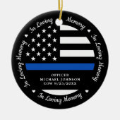 愛する記憶担当者記念落ちたの警察 セラミックオーナメント (正面)