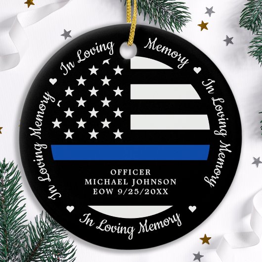 愛する記憶担当者記念落ちたの警察 セラミックオーナメント