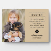 愛する記憶犬の写真パーソナライズされたメモリアル フォトプラーク (正面)