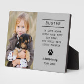 愛する記憶犬の写真パーソナライズされたメモリアル フォトプラーク (側面)