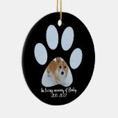 愛する記憶犬の写真ペット記念クリスマス セラミックオーナメント (右)