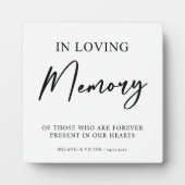 愛する記憶結婚のサイン フォトプラーク (正面)