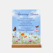 愛する記憶蝶の素晴らしい恵みフローラ アクリルサイン (正面)