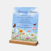 愛する記憶蝶の素晴らしい恵みフローラ アクリルサイン (傾斜)