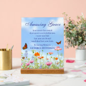 愛する記憶蝶の素晴らしい恵みフローラ アクリルサイン (ウェディング)