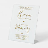 愛する記憶金ゴールド天国結婚詩記念碑 台座サイン (正面)