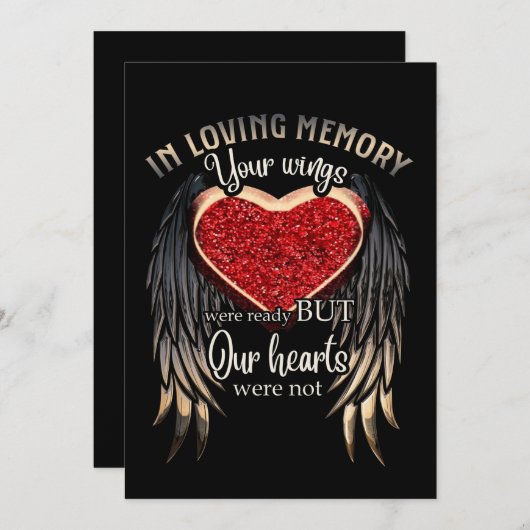 愛する記憶風バレンタインデーのギフト サンキューカード (正面/裏面)