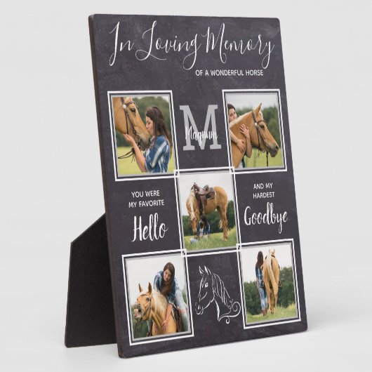 愛する記憶 あなただけの馬 メモリアルフォト フォトプラーク (側面)