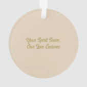 愛する記憶　あなたの翼は準備されていた　写真 オーナメント (裏面)