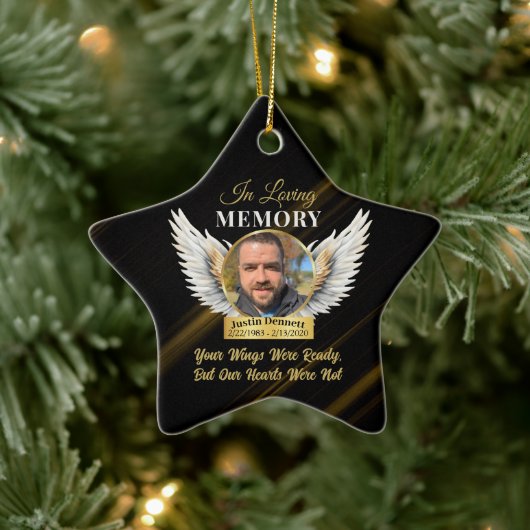 愛する記憶　あなたの翼は準備されていた　写真 セラミックオーナメント (ツリー)
