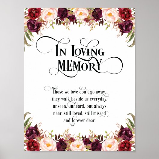 愛する記憶 ウェディングメモリアルテーブルサイン v6 ポスター (正面)