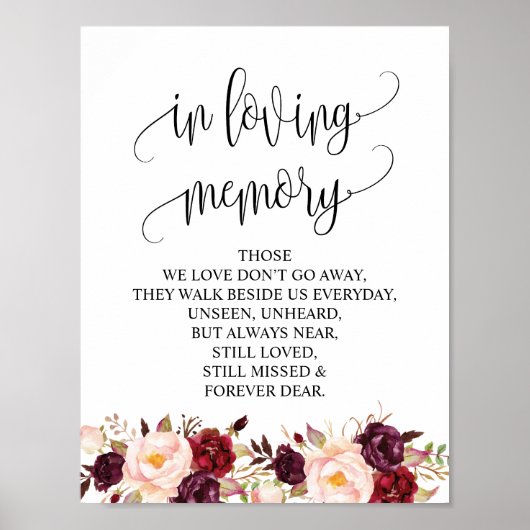 愛する記憶 ウェディングメモリアルテーブルサイン v6 ポスター (正面)