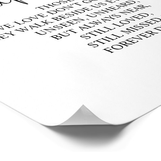 愛する記憶 ウェディングメモリアルテーブルサイン v8 ポスター (角)