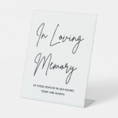 愛する記憶 シンプルな結婚式 メモリアルテーブル 台座サイン (正面)