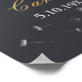 愛する記憶 ダンデライオン写真葬儀祈り ポスター (角)