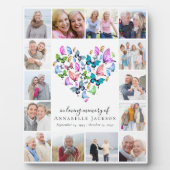 愛する記憶 バタフライ ハート フォト コラージュ フォトプラーク (正面)