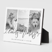 愛する記憶 |ペットモダンメモリアル写真コラージュ フォトプラーク (側面)