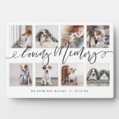 愛する記憶 |ペットモダンメモリアル写真コラージュ フォトプラーク (正面)