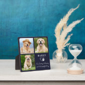 愛する記憶 ペット 犬 追悼 フォト コラージュ 青 フォトプラーク (インサイチュ)