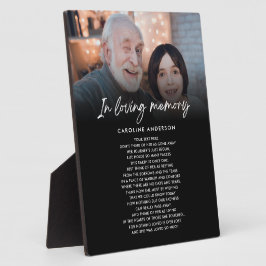 愛する記憶　メモリアルフォト　カスタムテキスト フォトプラーク