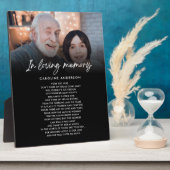 愛する記憶　メモリアルフォト　カスタムテキスト フォトプラーク (側面)