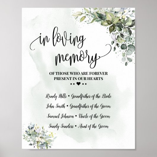 愛する記憶 ユーカリ 多肉植物 ポスター (正面)