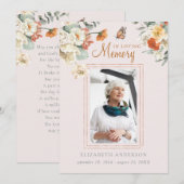 愛する記憶 | 写真付き葬儀祈祷カード 招待状 (正面/裏面)