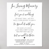 愛する記憶 天国 詩 結婚 記念 ポスター (正面)