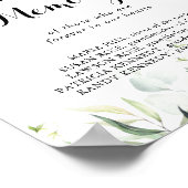 愛する記憶　水彩　ユーカリ　グリーン ポスター (角)