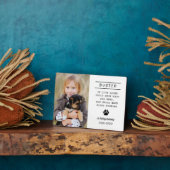 愛する記憶 犬の個別写真メモリアル フォトプラーク (側面)