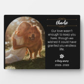 愛する記憶 犬の写真記念 フォトプラーク (正面)