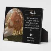 愛する記憶 犬の写真記念 フォトプラーク (側面)