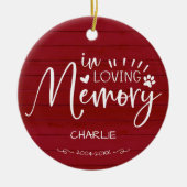 愛する記憶 猫または犬のペット追悼記念品 セラミックオーナメント (正面)