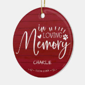 愛する記憶 猫または犬のペット追悼記念品 セラミックオーナメント (左)